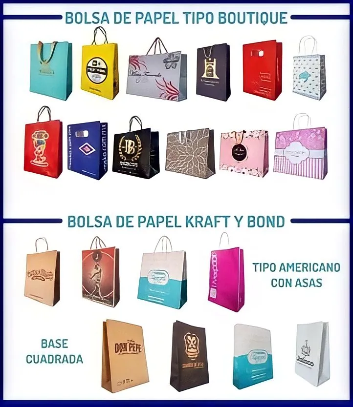 Bolsa de papel tipo boutique Bolsa de papel tipo boutique