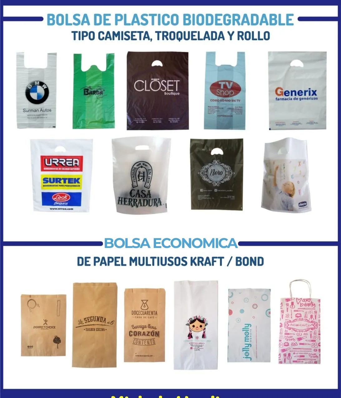 Bolsa de plástico biodegradable Bolsa de plástico biodegradable
